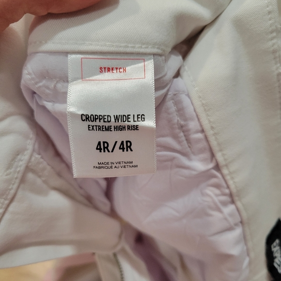 Express White Cropped Wide Leg Pants - Picture 6 of 9